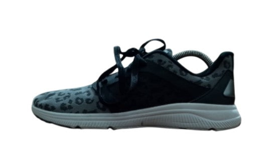 AVIA Womens Memory Foam Black Grey Leopard Print light weight sneakers
